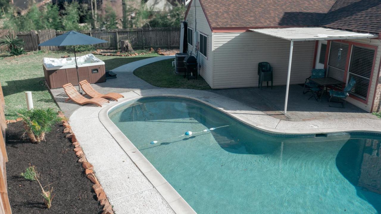 1976Houstongem Luminous Pvtpool & Hottub Dt20Mins For Lrg Families 6Beds 2Bath Villa Dış mekan fotoğraf